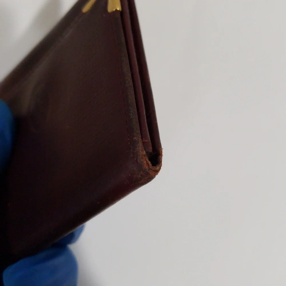 Cartier Brown Leather Coin Pouch – Gold Hardware Luxury Women’s 3.25 x 3.25-inch